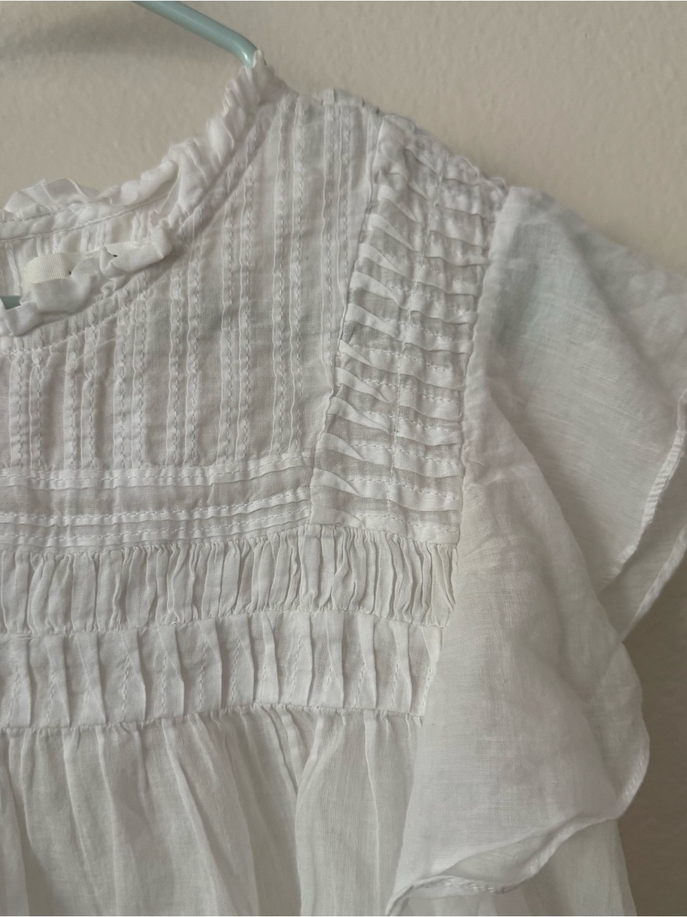 Isabel Marant White Ruffled Cotton Blouse - Picture 6 of 7